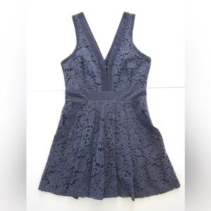 Free People Lovely in Lace dress in drake blue size Large